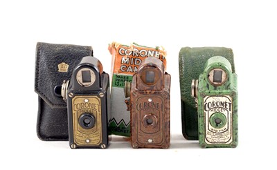 Lot 233 - Three Coronet Midget Sub-Miniature Cameras