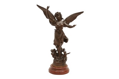 Lot 475 - AFTER HENRYK KOSSOWSKI - BRONZED FIGURE OF PAX VICTORIS