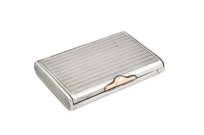 Lot 22 - An early 20th century Austrian 900 standard silver cigarette case, Vienna circa 1920 by GL? Georg Lippa