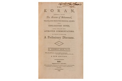 Lot 33 - Sale, trans. Koran, 1795