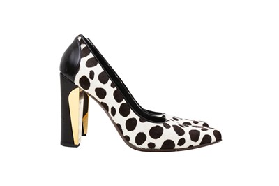 Lot 279 - Louis Vuitton Dalmation Print Pony Heeled Pump - Size 38.5
