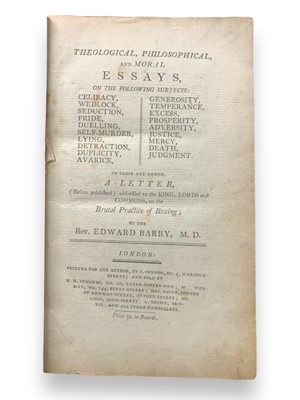 Lot 278 - Boxing.- Barry (Edward, Rev., M. D.)