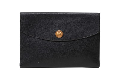 Lot 245 - Hermes Black Clemence Rio Clutch