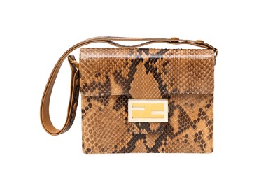 Lot 330 - λ Fendi Beige Python Shoulder Bag