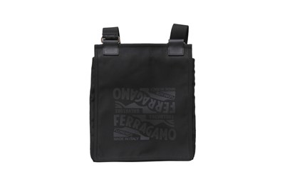 Lot 409 - Salvatore Ferragamo Black Flat Messenger
