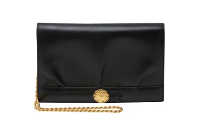 Lot 48 - Celine Black Triomphe Rosette Flap Bag