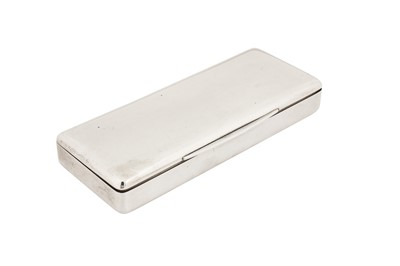 Lot 16 - A mid-20th century Norwegian sterling silver cigarette box, import marks for London 1968 by Edward Barnard