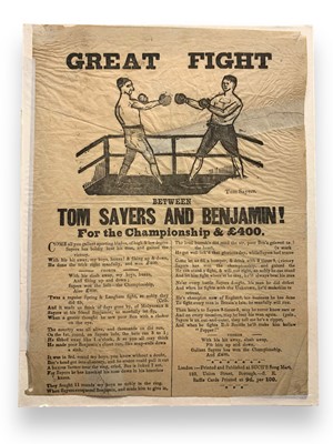 Lot 263 - Boxing & Judaica.- Three broadside ballads