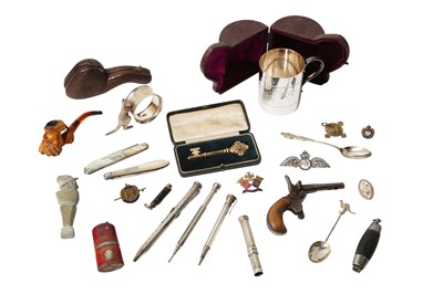 Lot 283 - AN INTERESTING GROUP OF DESK FINDINGS