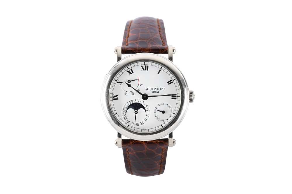 3 - A GENTS 18K WHITE GOLD PATEK PHILIPPE COMPLICATION