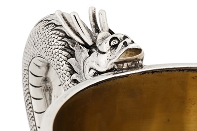 Lot 163 - Penang interest – A rare mid-19th century Chinese export silver mug, Canton dated 1869 by Shan, mark of Khecheong
