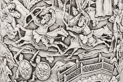 Lot 163 - Penang interest – A rare mid-19th century Chinese export silver mug, Canton dated 1869 by Shan, mark of Khecheong