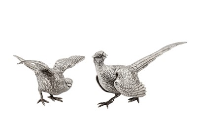 Lot 38 - A pair of mid-20th century sterling silver table ornaments, import marks for London 1966 by Israel Freeman and Son Ltd