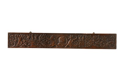 Lot 486 - A FLEMISH FRUITWOOD CARVED PANEL