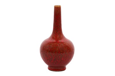 Lot 179 - A CHINESE RED-GLAZED VASE, 20TH CENTURY OR LATER