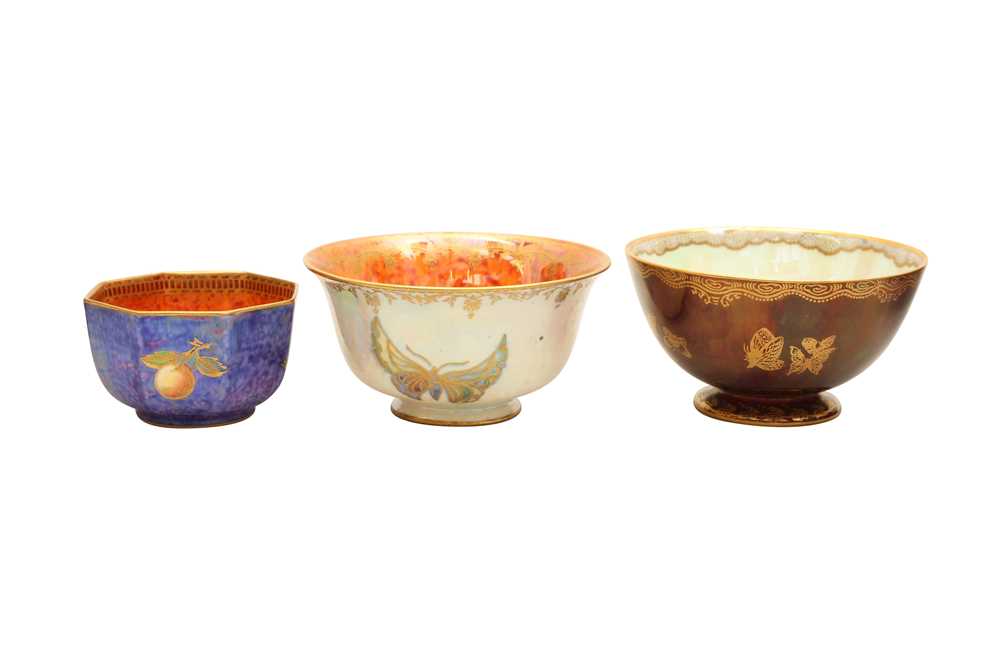 Lot 5 - THREE WEDGWOOD LUSTRE WARE BOWLS