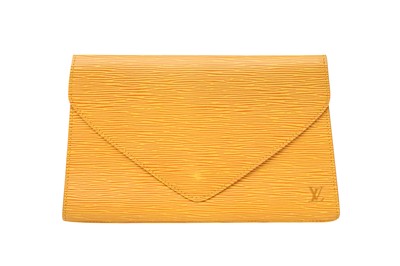 Lot 313 - Louis Vuitton Tassil Yellow Epi Art Deco Clutch MM
