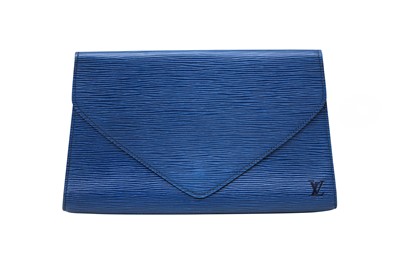 Lot 308 - Louis Vuitton Toledo Blue Epi Art Deco Clutch MM