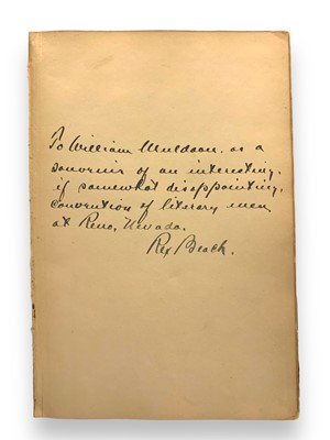 Lot 258 - Beach (Rex) The Jeffries-Johnson Fight, Presentation Copy inscribed to William Muldoon
