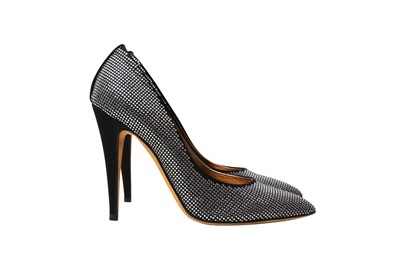 Lot 162 - Escada Black Embellished Heeled Pump - Size 37