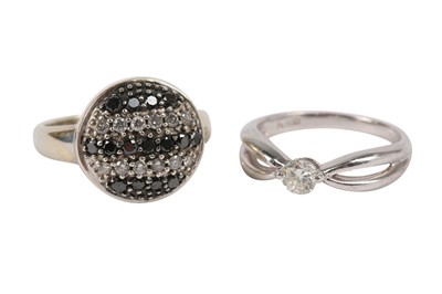 Lot 19 - TWO DIAMOND RINGS