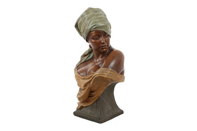 Lot 10 - AUGUSTE MAURICE LEVEQUE (BELGIAN 1864 - 1921) FOR GOLDSCHEIDER
