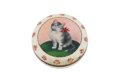 Lot 31 - An early 20th century German sterling silver and enamel small box, Pforzheim with import marks London 1911 by Cohen and Charles