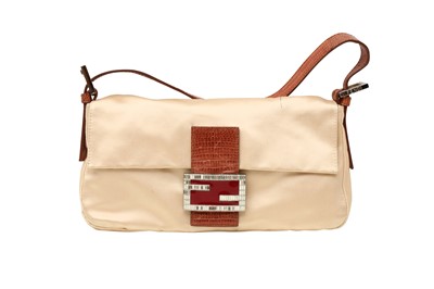 Lot 163 - λ Fendi Cream Crystal Baguette Bag