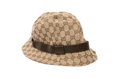 Lot 194 - Gucci Beige Monogram Bucket Hat - Size M