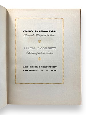 Lot 296 - John L. Sullivan, Heavyweight Champion of the World; James J. Corbett, Challenger of the Title Holder