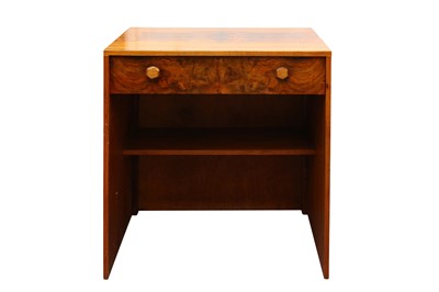 Lot 406 - A SMALL FIGURED WALNUT DESK, MID CENTURY