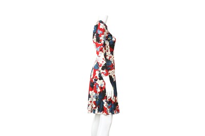 Lot 34 - Erdem Red Floral Ponte Vivi Dress - Size 8