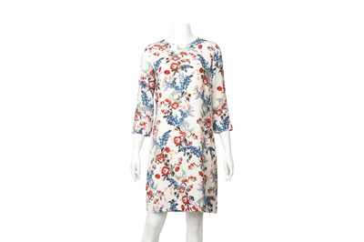 Lot 159 - Erdem White Silk Emma Shift Dress - Size 10