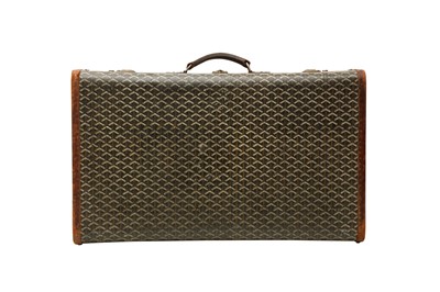 Lot 182 - Goyard Black Goyardine Luggage Valise 70