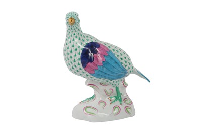 Lot 151 - A HEREND PORCELAIN FISHNET FIGURE OF A PARTRIDGE, 20TH CENTURY