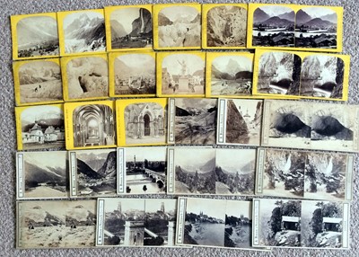 Lot 118 - 13 Alpine Club & Other Swiss Stereo Views by William England.