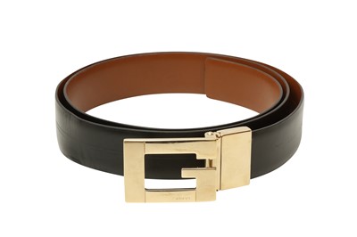 Lot 197 - Gucci Black G Buckle Belt - Size 95