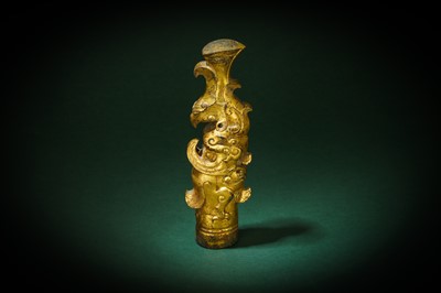 Lot 77 - A CHINESE GILT-BRONZE 'PHOENIX' FIXTURE