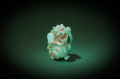 Lot 166 - A CHINESE TURQUOISE CARVING OF A BEAR