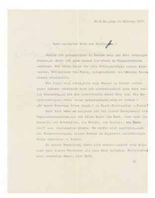 Lot 360 - Von Hindenburg (Paul)