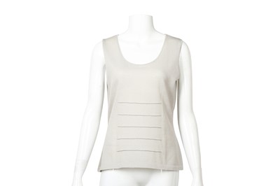 Lot 54 - Chanel Grey Wool Knit Sleeveless Top - Size 40