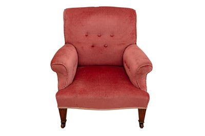 Lot 440 - A SMALL LATE VICTORIAN ARMCHAIR