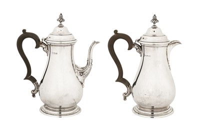 Lot 308 - A George VI sterling café au lait set, Birmingham 1937/38 by Barker Brothers