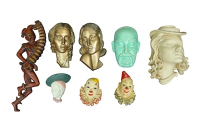Lot 167 - A GROUP OF WALL HANGING MASKS