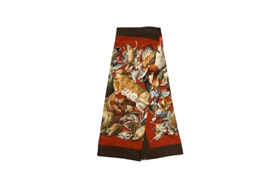 Lot 235 - Hermes 'Gibiers' Print Silk Long Scarf