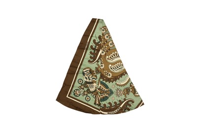 Lot 238 - Hermes 'Skyros' Print Silk Long Scarf