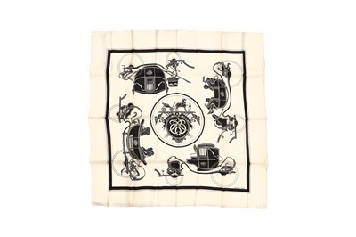 Lot 232 - Hermes 'Ex Libris' Print Silk Scarf
