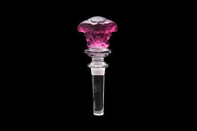 Lot 447 - Versace Rosenthal Purple Medusa Crystal Bottle Stopper