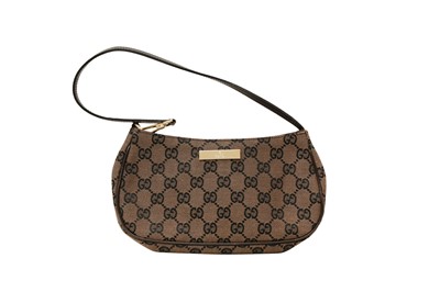 Lot 217 - Gucci Brown Monogram Small Shoulder Bag