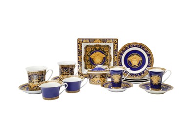Lot 451 - Versace Rosenthal Medusa Blue Porcelain Collection